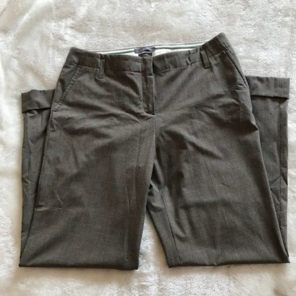 Liz Claiborne grey plaid straight leg trousers sz 14